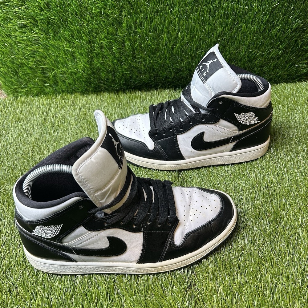 Nike‎ Air Jordan 1 Mid Panda Black White DV0991-101 Mens Size 9.5 Sneakers